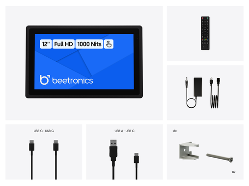 12 Inch Touchscreen Metal (High Brightness)